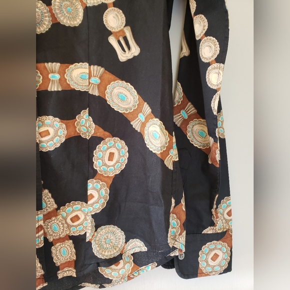 Lauren Ralph Lauren shirt with turquoise belt design - Picture 3 of 8